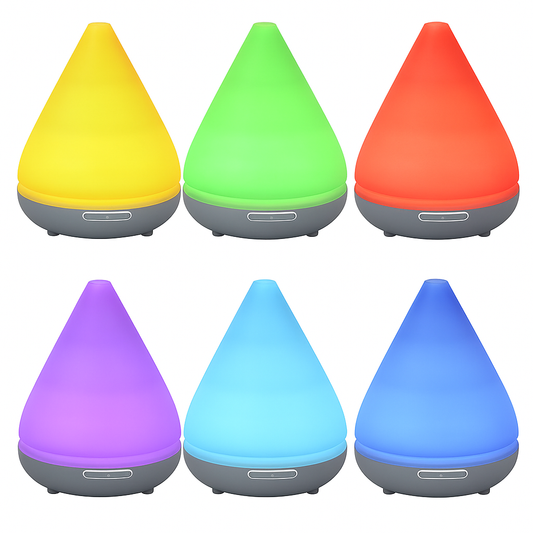 Diffuseur d’huile et parfum en pyramide avec 6 couleurs pour salon, chambre et bureau✨