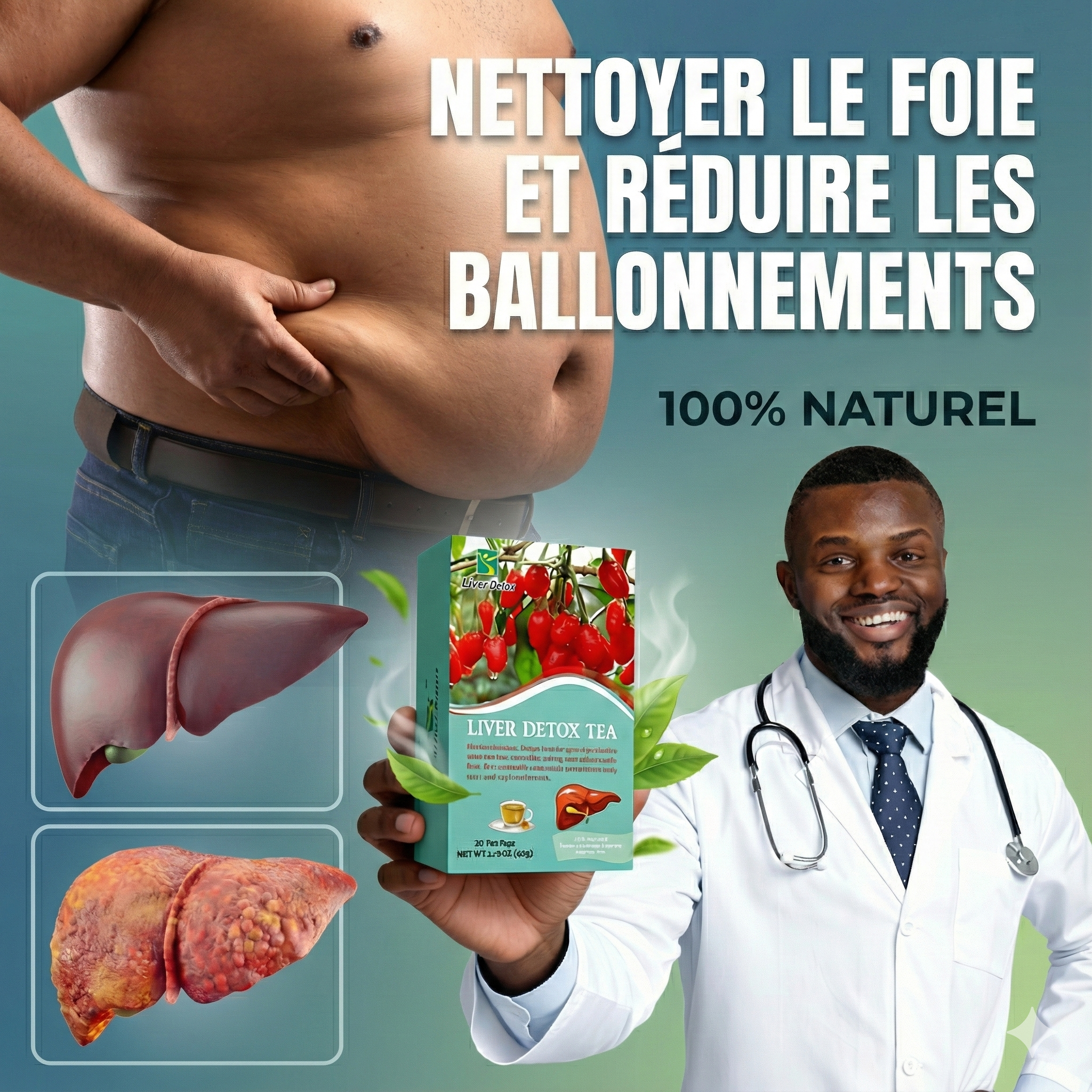 Nettoyez Votre Foie, avec un cartons de Thé bleu en quelque jours ✨Produit 100% naturel