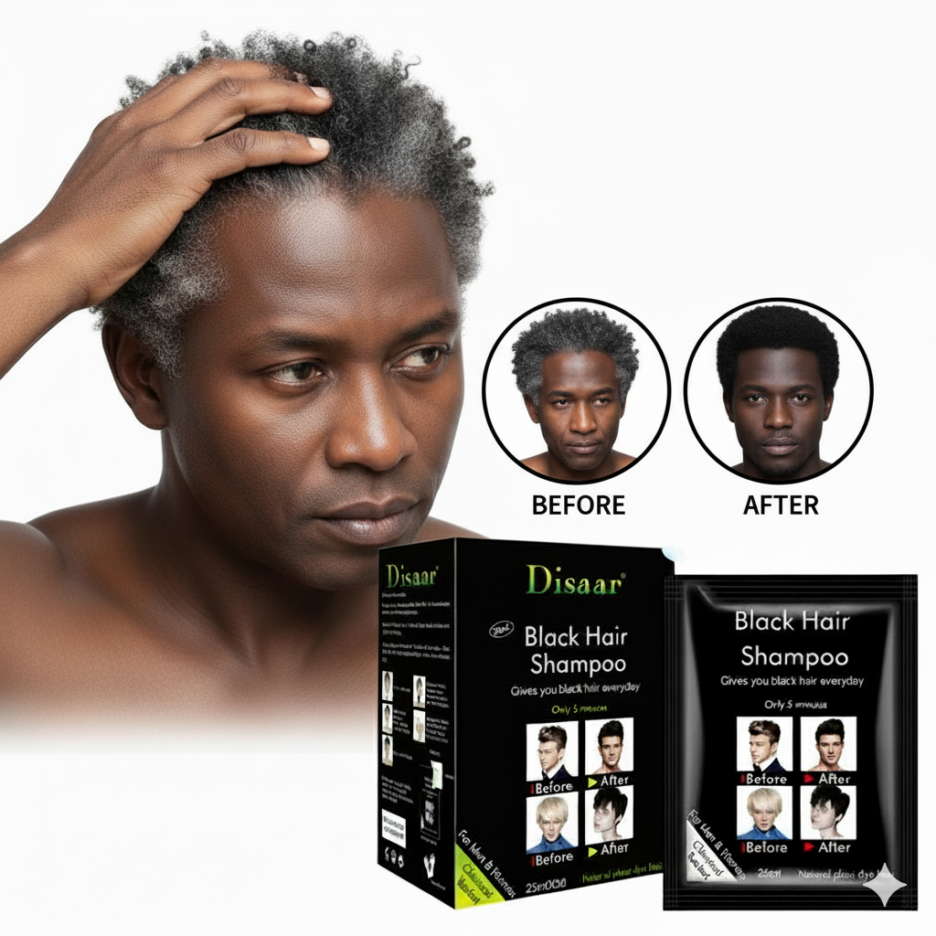 🖤✨ Dites Adieu aux Cheveux Blancs en 5 Minutes ! avec ce Shampoing pour cheveux