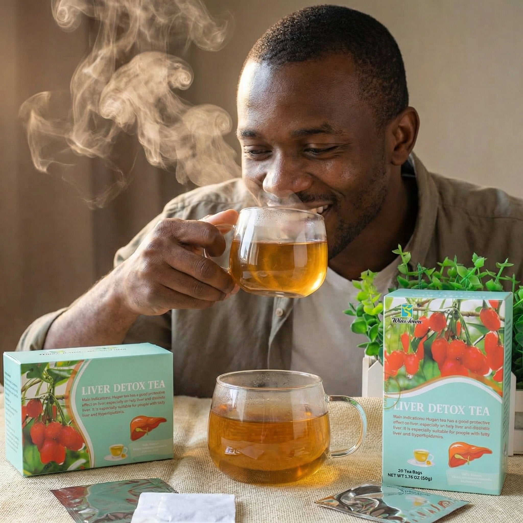 Thé Détoxifient pour le Foie et Ventre Gonflé - 20 Sachets